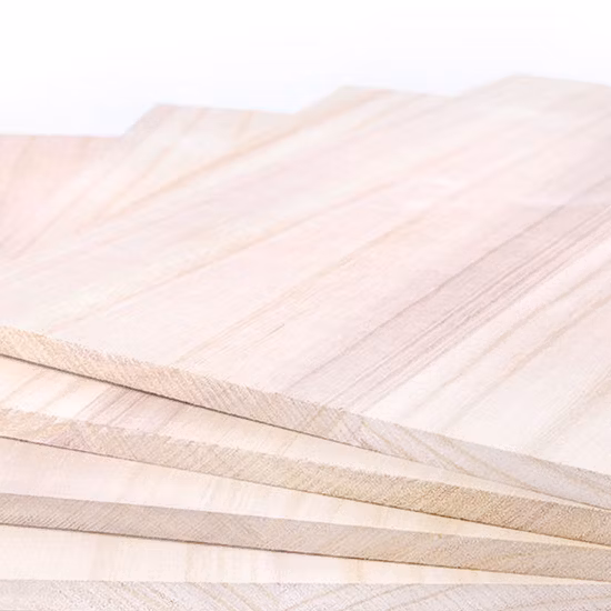 Matières premières de qualité, pin massif, peuplier, Paulownia, planche de bois pour meubles/décoration, feuilles de bois jointées