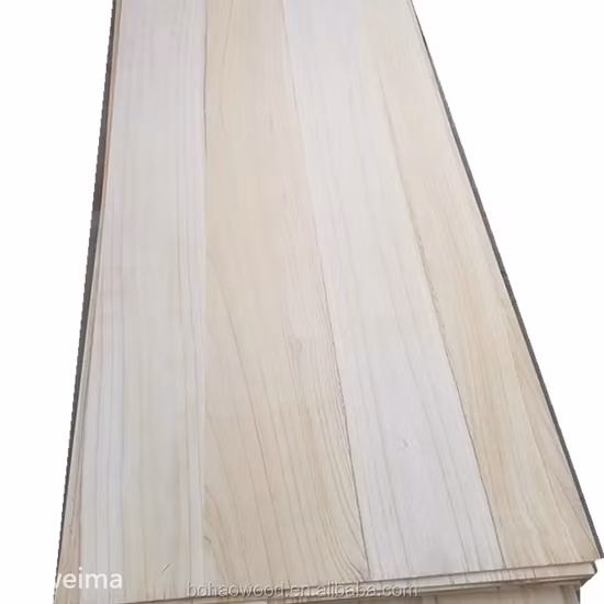 Planches de bois massif Paulownia personnalisées bon marché, prix des feuilles de bois